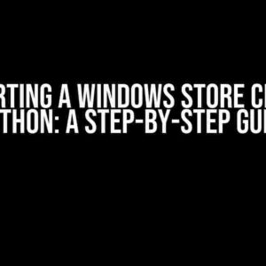 Exporting a Windows Store Cert in Python: A Step-by-Step Guide