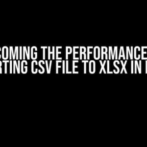 Overcoming the Performance Issue Converting CSV File to XLSX in Python