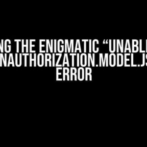 Resolving the Enigmatic “Unable to Find ReturnAuthorization.Model.js File” Error