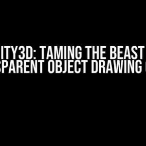 Unity3d: Taming the Beast of Transparent Object Drawing Order